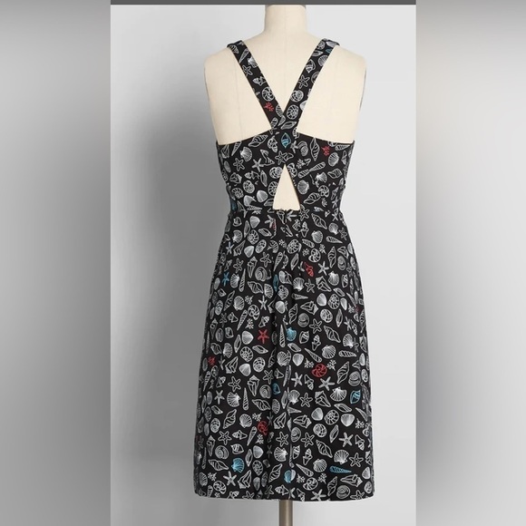 NWT ModCloth women’s Seashore Spectacular Fit and Flare Dress 16W nautical beach - Picture 3 of 4